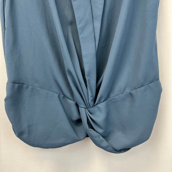 Lara Fashion Womens Dusty Navy V-Neck Sleeveless Pullover Top Size Small New - Picture 7 of 10